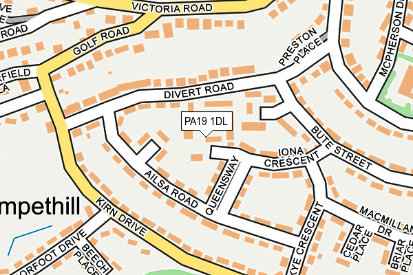 PA19 1DL map - OS OpenMap – Local (Ordnance Survey)