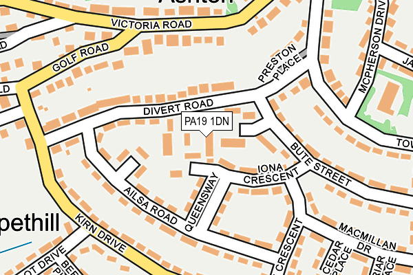 PA19 1DN map - OS OpenMap – Local (Ordnance Survey)