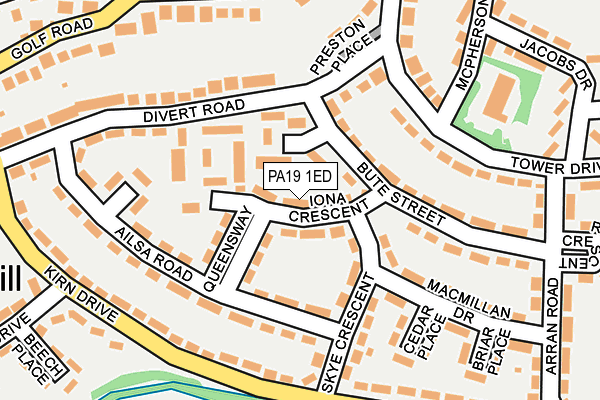 PA19 1ED map - OS OpenMap – Local (Ordnance Survey)