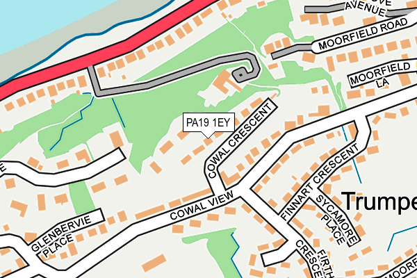 PA19 1EY map - OS OpenMap – Local (Ordnance Survey)