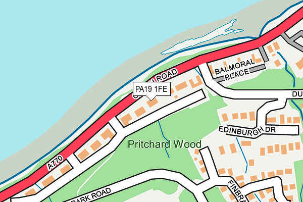 PA19 1FE map - OS OpenMap – Local (Ordnance Survey)