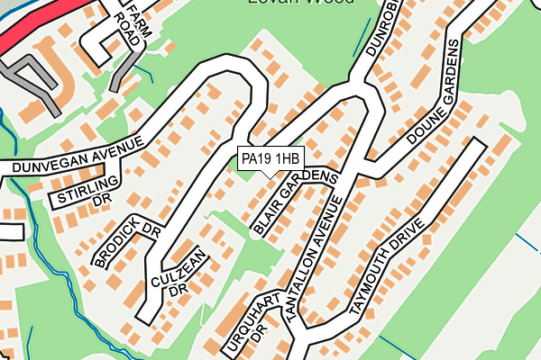 PA19 1HB map - OS OpenMap – Local (Ordnance Survey)