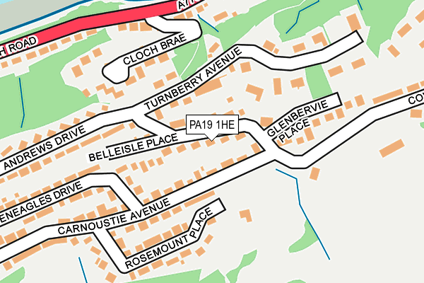 PA19 1HE map - OS OpenMap – Local (Ordnance Survey)