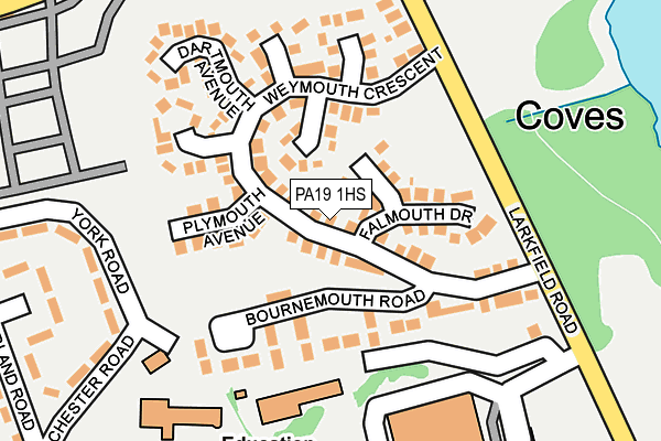 PA19 1HS map - OS OpenMap – Local (Ordnance Survey)