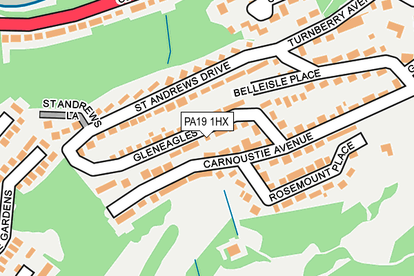 PA19 1HX map - OS OpenMap – Local (Ordnance Survey)