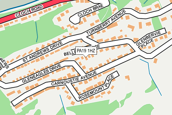 PA19 1HZ map - OS OpenMap – Local (Ordnance Survey)