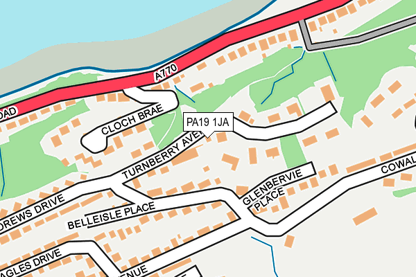 PA19 1JA map - OS OpenMap – Local (Ordnance Survey)
