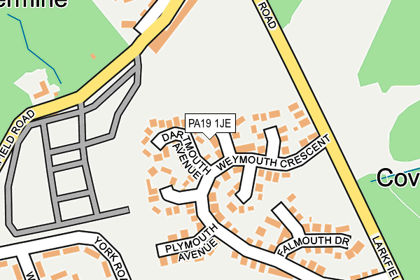 PA19 1JE map - OS OpenMap – Local (Ordnance Survey)