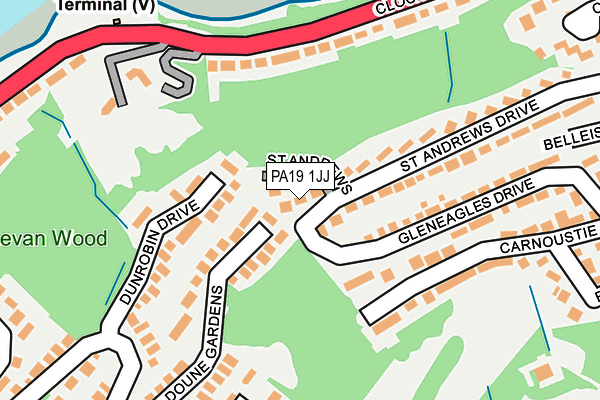 PA19 1JJ map - OS OpenMap – Local (Ordnance Survey)