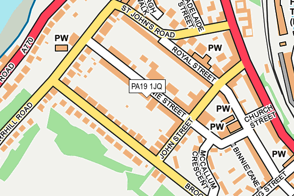 PA19 1JQ map - OS OpenMap – Local (Ordnance Survey)