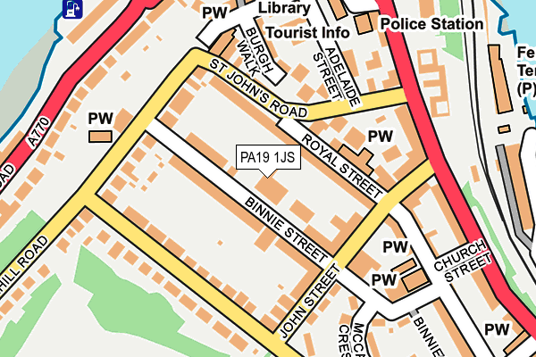PA19 1JS map - OS OpenMap – Local (Ordnance Survey)