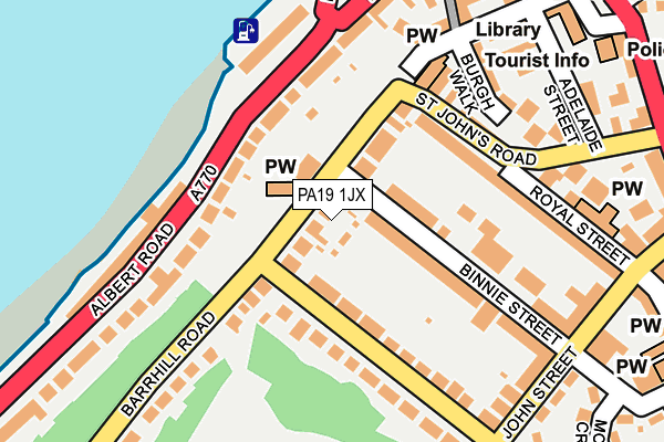 PA19 1JX map - OS OpenMap – Local (Ordnance Survey)