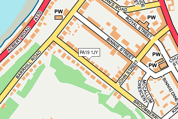 PA19 1JY map - OS OpenMap – Local (Ordnance Survey)