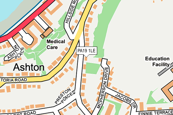 PA19 1LE map - OS OpenMap – Local (Ordnance Survey)