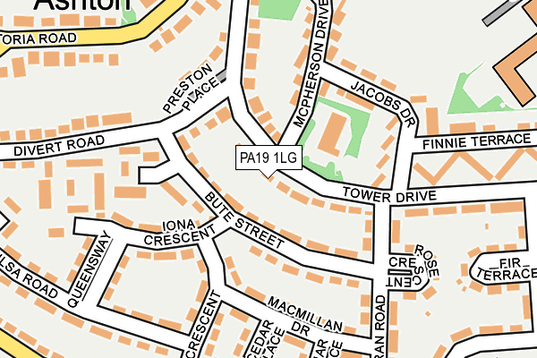 PA19 1LG map - OS OpenMap – Local (Ordnance Survey)