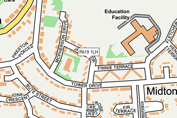 PA19 1LH map - OS OpenMap – Local (Ordnance Survey)