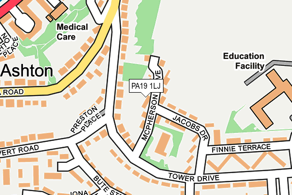 PA19 1LJ map - OS OpenMap – Local (Ordnance Survey)