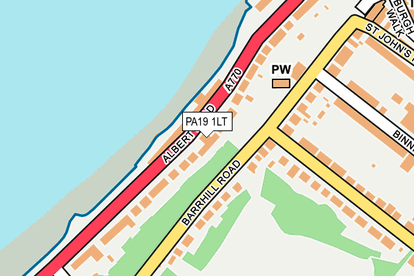 PA19 1LT map - OS OpenMap – Local (Ordnance Survey)