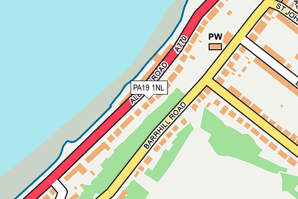 PA19 1NL map - OS OpenMap – Local (Ordnance Survey)
