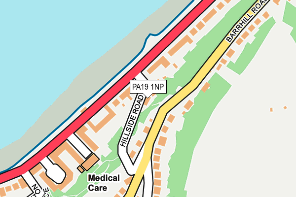 PA19 1NP map - OS OpenMap – Local (Ordnance Survey)