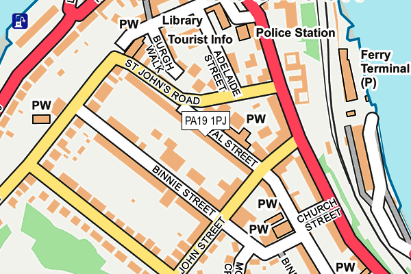 PA19 1PJ map - OS OpenMap – Local (Ordnance Survey)