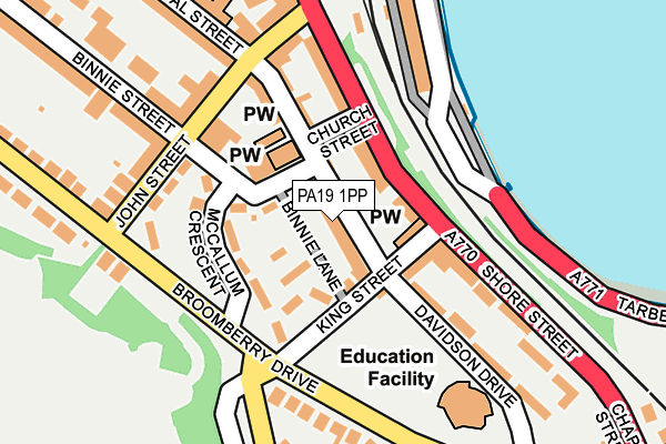 PA19 1PP map - OS OpenMap – Local (Ordnance Survey)