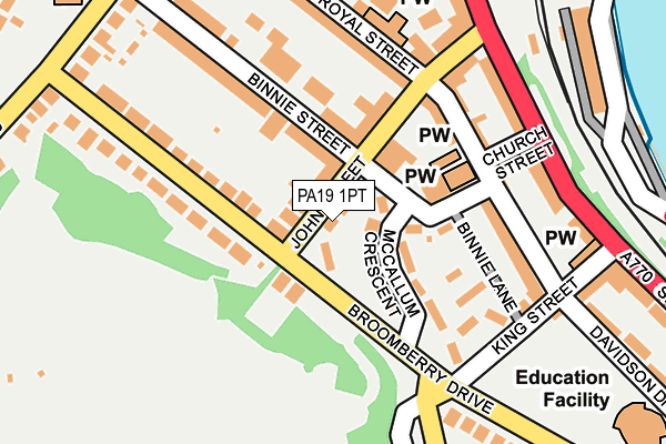 PA19 1PT map - OS OpenMap – Local (Ordnance Survey)