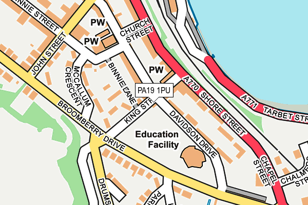 PA19 1PU map - OS OpenMap – Local (Ordnance Survey)