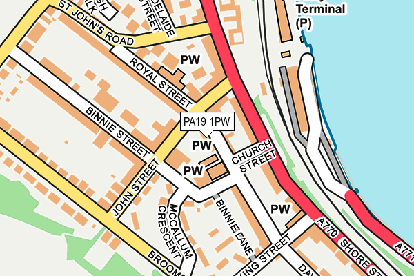PA19 1PW map - OS OpenMap – Local (Ordnance Survey)