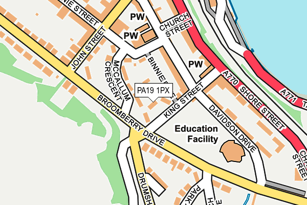 PA19 1PX map - OS OpenMap – Local (Ordnance Survey)