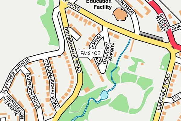 PA19 1QE map - OS OpenMap – Local (Ordnance Survey)