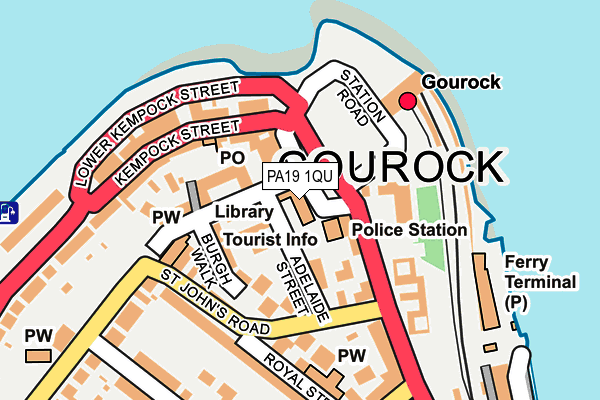 Map of GOUROCK RESTAURANT LTD at local scale