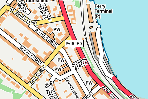 PA19 1RD map - OS OpenMap – Local (Ordnance Survey)