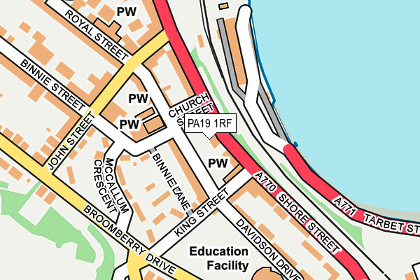PA19 1RF map - OS OpenMap – Local (Ordnance Survey)