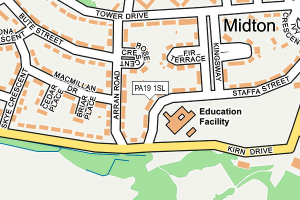 PA19 1SL map - OS OpenMap – Local (Ordnance Survey)