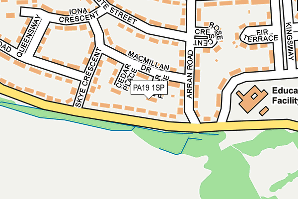 PA19 1SP map - OS OpenMap – Local (Ordnance Survey)