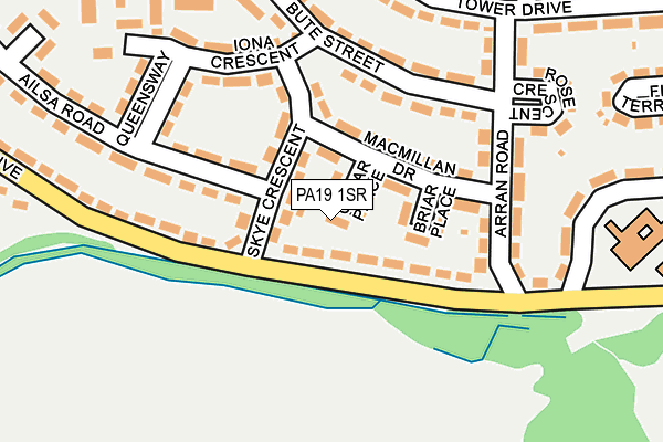 PA19 1SR map - OS OpenMap – Local (Ordnance Survey)