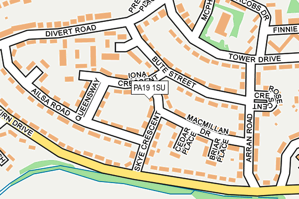 PA19 1SU map - OS OpenMap – Local (Ordnance Survey)