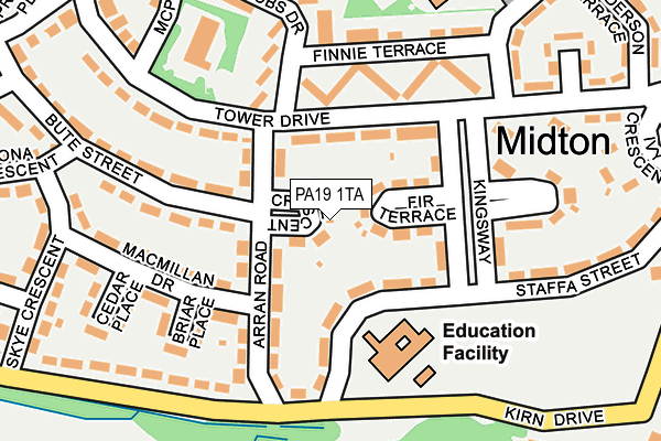 PA19 1TA map - OS OpenMap – Local (Ordnance Survey)