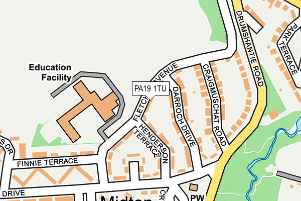 PA19 1TU map - OS OpenMap – Local (Ordnance Survey)