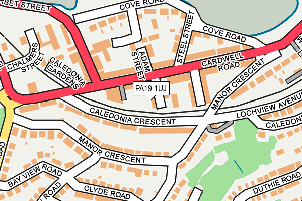 PA19 1UJ map - OS OpenMap – Local (Ordnance Survey)