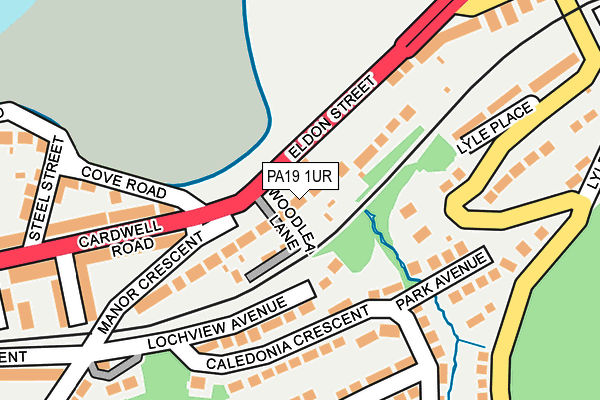 PA19 1UR map - OS OpenMap – Local (Ordnance Survey)
