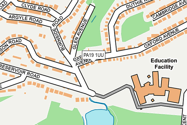 PA19 1UU map - OS OpenMap – Local (Ordnance Survey)