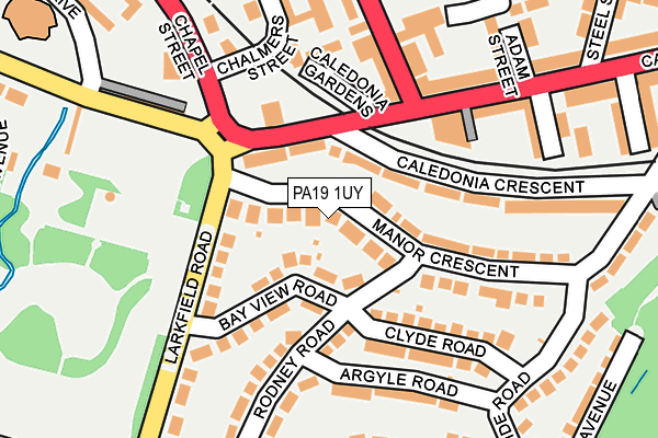 PA19 1UY map - OS OpenMap – Local (Ordnance Survey)