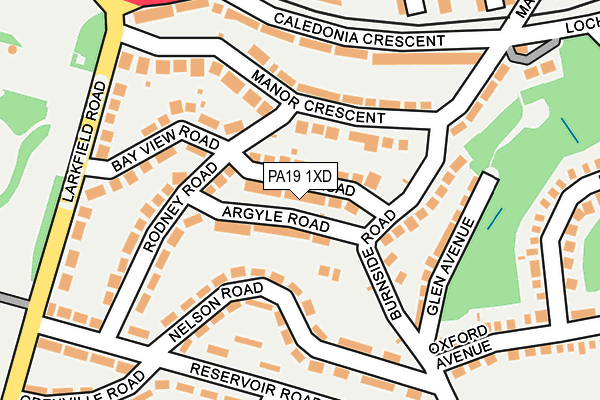 PA19 1XD map - OS OpenMap – Local (Ordnance Survey)