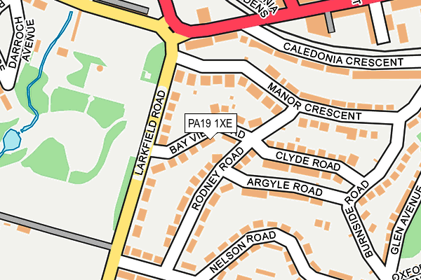 PA19 1XE map - OS OpenMap – Local (Ordnance Survey)