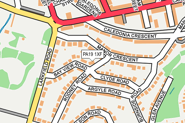 PA19 1XF map - OS OpenMap – Local (Ordnance Survey)