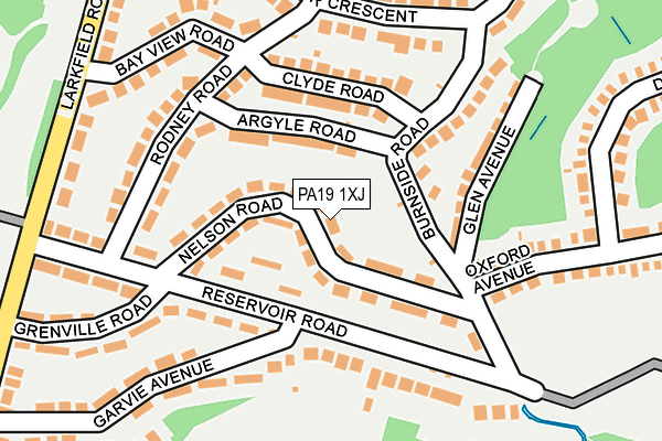 PA19 1XJ map - OS OpenMap – Local (Ordnance Survey)