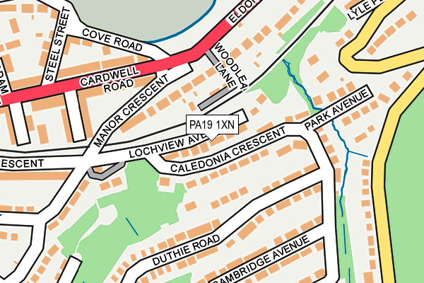 PA19 1XN map - OS OpenMap – Local (Ordnance Survey)