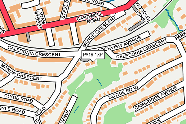PA19 1XP map - OS OpenMap – Local (Ordnance Survey)